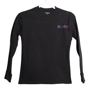 KidPik Future Is Now Black Long Sleeve Tee Size M